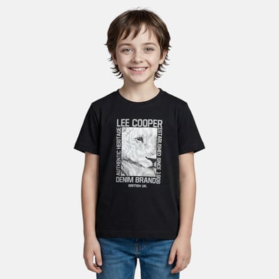 T-shirt manches courtes imprimé, col rond POSTER LEE COOPER