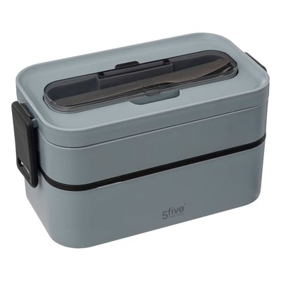 Lunch box double compartiments avec couverts 5FIVE SIMPLY SMART
