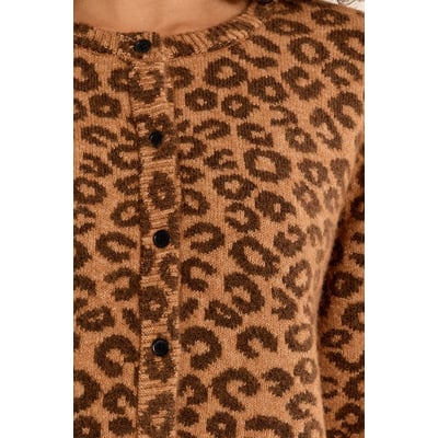 Cardigan boutonné, léopard MOLLY BRACKEN
