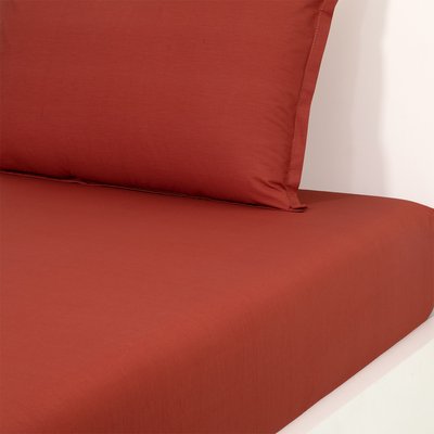 Drap housse en percale de coton gris, ALCOVE OLIVIER DESFORGES