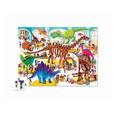 Puzzle 48 pieces - Une journee au musee dino CROCODILE CREEK