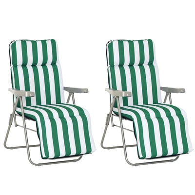 Ensemble de chaises longues d'extérieur Métal OUTSUNNY