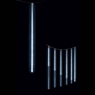 Rideau de façade extérieur 6m 210 LED 7 tubes blanc froid + transfo FEERIC LIGHTS & CHRISTMAS