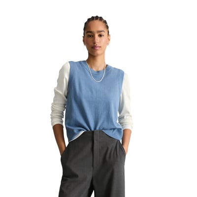 Pull sans manches coupe classique en Soft Cotton Stretch MARC O’POLO DENIM
