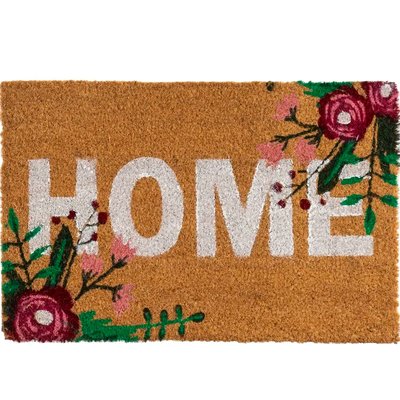 Paillasson coco home fleurs 60x40x1.5cm WADIGA