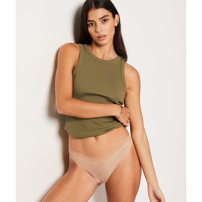 Tanga V-shape en microfibre et dentelle POWER ETAM