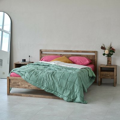 Кровать двуспальная с основанием из массива березы SO'HOME