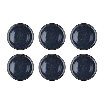 Lot de 6 assiettes plates en grès, IRIS BJORN