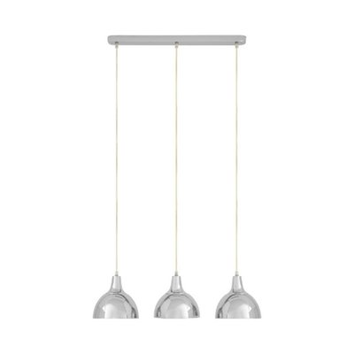 3-Shade Chrome Horizontal Pendant Light SO'HOME