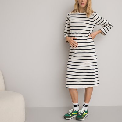 Vestido estilo marinheiro, para grávida, comprimento midi LA REDOUTE COLLECTIONS