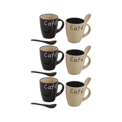 Mug à café en grès Lot de 6 AUBRY GASPARD