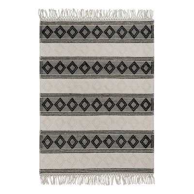 Tapis kilim tissé à franges , CARA ESPRIT