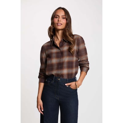 Chemise droite à carreaux MORGAN