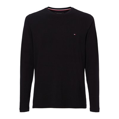 Stretch Cotton T-Shirt in Slim Fit, with Long Sleeves TOMMY HILFIGER