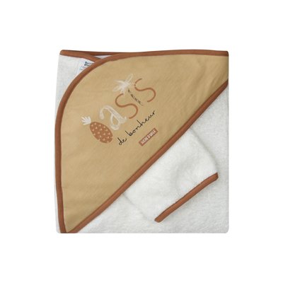 Cape de bain odin eponge avec gant SUCRE D'ORGE