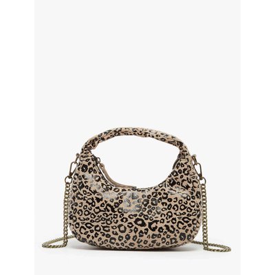 Sac bandoulière Velvet leopardo cuir MILANO