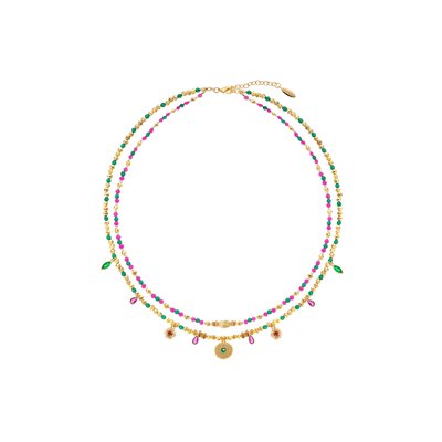 Collier multirangs perles et pampilles SHERAZAD HIPANEMA