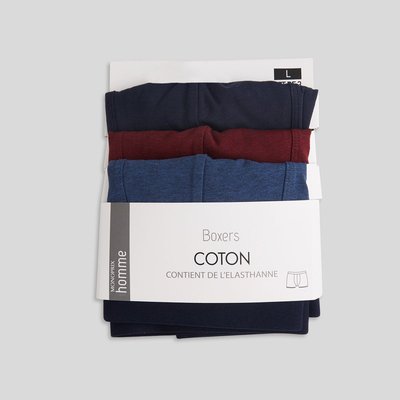 Lot de 3 boxer en coton BIO GOTS MONOPRIX