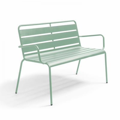 Banc de jardin en acier thermolaqué, PALAVAS OVIALA
