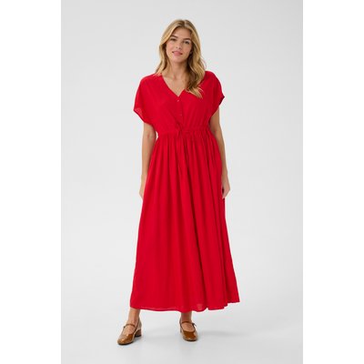 Robe D'été ETAM Femme – Rouge, Sans Manches, Coton, Taille 36, Avec Ceinture