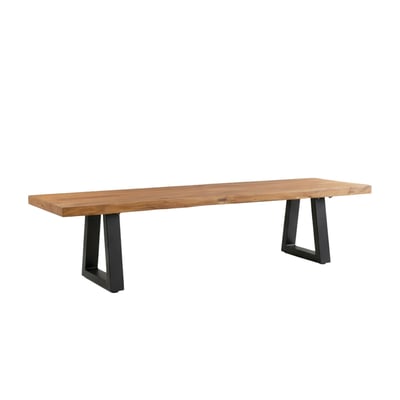 Banc en teck récupéré et fer BENCH BAZAR BIZAR