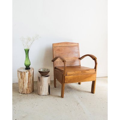 Fauteuil bas en teck Jakob N°363 - Bon état DEBONGOUT