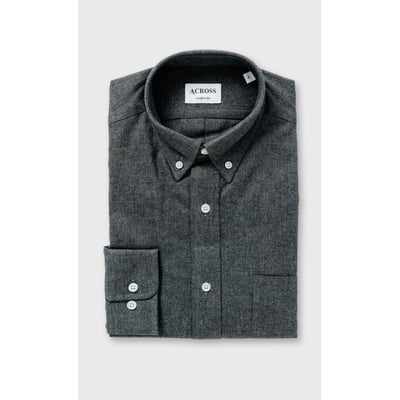 Chemise Confort fit en flanelle à chevrons ACROSS
