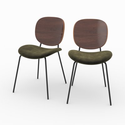 Lot de 2 chaises en velours - SIMONE RENDEZ-VOUS DÉCO