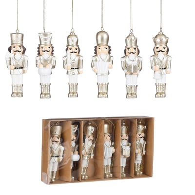 Lot de 6 ornements de Noël casse-noisette MICA DECORATIONS