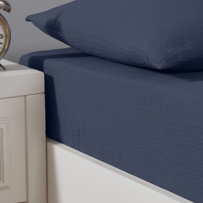 Drap housse en gaze de coton bonnet 30 cm LOFT SENSEI MAISON