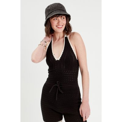 Débardeur cropped crochet CACHE CACHE