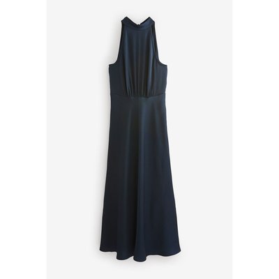 Robe texturée mi-longue en satin sans manches NEXT