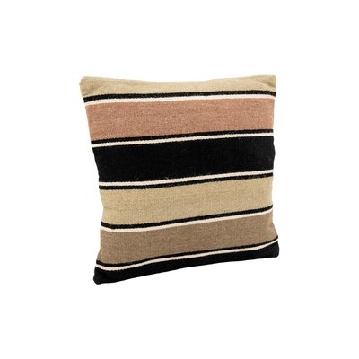 Coussin en laine et coton à rayures AUBRY GASPARD