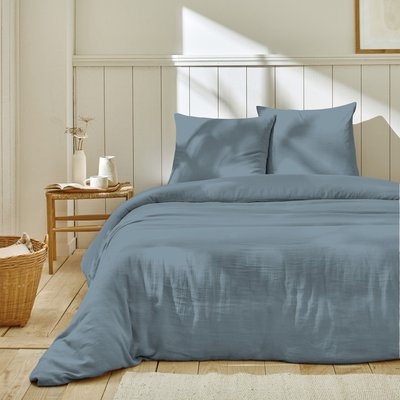 Parure housse de couette gaze de coton unie C DESIGN HOME TEXTILE