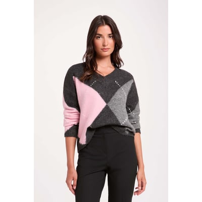 Pull jacquard col v MORGAN