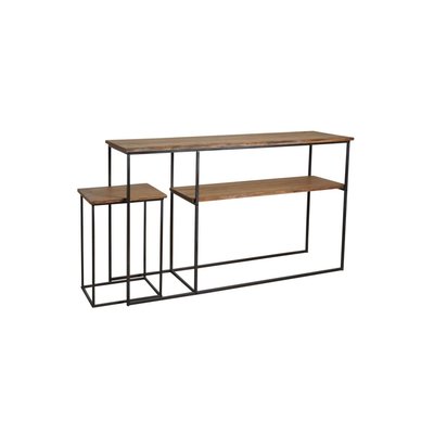 Console avec table gigogne en bois et métal Ter AUBRY GASPARD