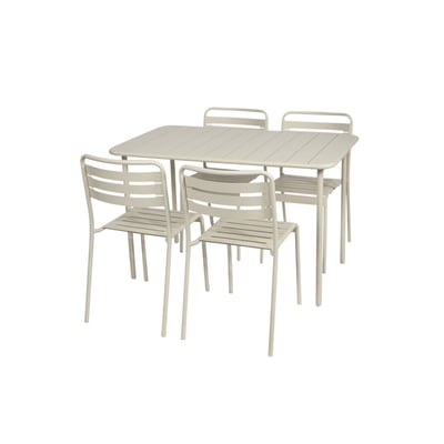 Table de jardin métal + 4 assises AMÉLIA SWEEEK