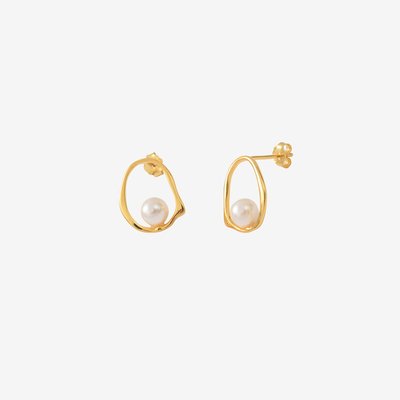 Boucles d'oreilles dorées à l'or fin MEGHAN CAROLINE NAJMAN