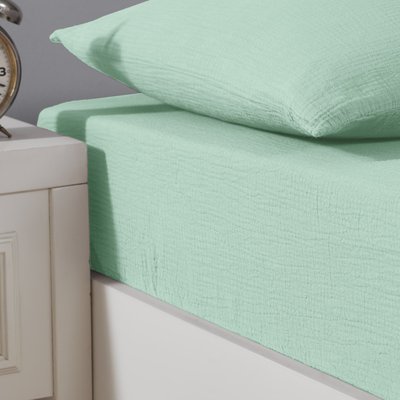 Drap housse en gaze de coton bonnet 30 cm LOFT SENSEI MAISON