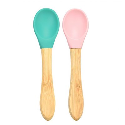 Cuillères  saines en bambou / silicone MINIKOIOI