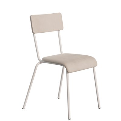 Chaise de salle à manger en velours et en coton style vintage NOMADE LES GAMBETTES