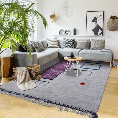 Authentique tapis berbère fait à la main en laine BENI OUARAIN U UN AMOUR DE TAPIS