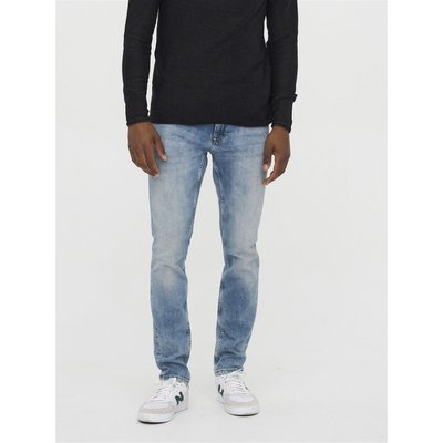 Jeans zippé en bas homme clearance
