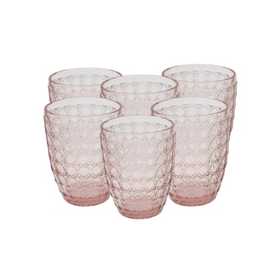 Lot de 6 verres rose, HANAE ARTIME