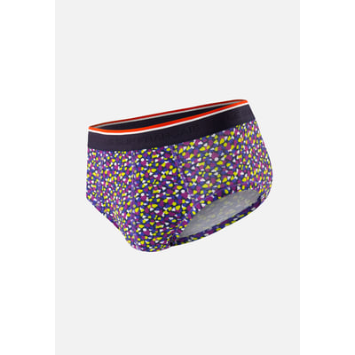 Slip à motif puzzle bleu acier en coton Terrible LE SLIP FRANCAIS