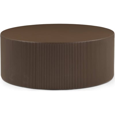 Table basse ronde rainurée bois RYU RECOLLECTION