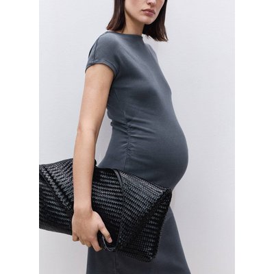 Robe coton froncée sur les côtés MANGO