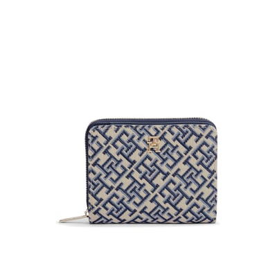 Porte-monnaie à monogramme TH, FLAP JACQUARD TOMMY HILFIGER