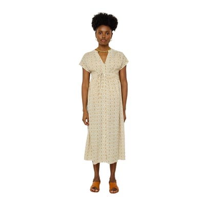 Robe longue boutonnée grossesse coton bio VERTBAUDET