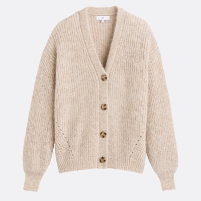 Signatures Gildas Cardigan with V-Neck in Alpaca Mix LA REDOUTE COLLECTIONS